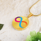 Internet Computer (ICP) Circle Necklace Stainless Steel or 18k Gold 18-22"-Express Your Love Gifts