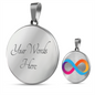 Internet Computer (ICP) Circle Necklace Stainless Steel or 18k Gold 18-22"-Express Your Love Gifts