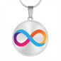 Internet Computer (ICP) Circle Necklace Stainless Steel or 18k Gold 18-22"-Express Your Love Gifts