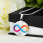 Internet Computer (ICP) Circle Necklace Stainless Steel or 18k Gold 18-22"-Express Your Love Gifts