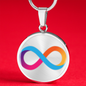 Internet Computer (ICP) Circle Necklace Stainless Steel or 18k Gold 18-22"-Express Your Love Gifts