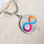 Internet Computer (ICP) Circle Necklace Stainless Steel or 18k Gold 18-22"-Express Your Love Gifts