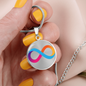 Internet Computer (ICP) Circle Necklace Stainless Steel or 18k Gold 18-22"-Express Your Love Gifts
