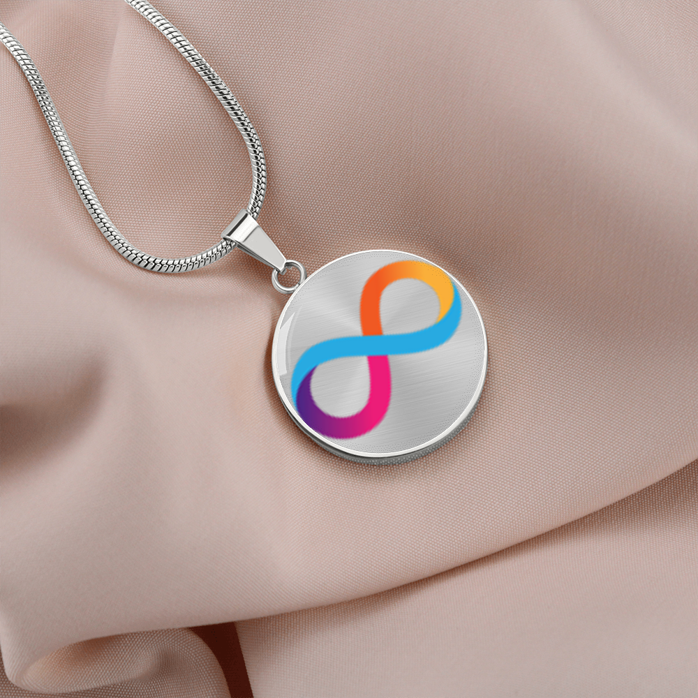 Internet Computer (ICP) Circle Necklace Stainless Steel or 18k Gold 18-22"-Express Your Love Gifts