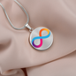 Internet Computer (ICP) Circle Necklace Stainless Steel or 18k Gold 18-22"-Express Your Love Gifts