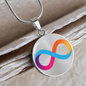 Internet Computer (ICP) Circle Necklace Stainless Steel or 18k Gold 18-22"-Express Your Love Gifts