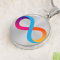 Internet Computer (ICP) Circle Necklace Stainless Steel or 18k Gold 18-22"-Express Your Love Gifts