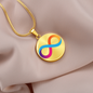 Internet Computer (ICP) Circle Necklace Stainless Steel or 18k Gold 18-22"-Express Your Love Gifts