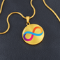 Internet Computer (ICP) Circle Necklace Stainless Steel or 18k Gold 18-22"-Express Your Love Gifts