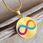 Internet Computer (ICP) Circle Necklace Stainless Steel or 18k Gold 18-22"-Express Your Love Gifts