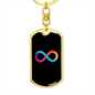 Internet Computer (ICP) Crypto Cryptocurrency Keychain Stainless Steel or 18k Gold Dog Tag Keyring-Express Your Love Gifts