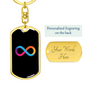 Internet Computer (ICP) Crypto Cryptocurrency Keychain Stainless Steel or 18k Gold Dog Tag Keyring-Express Your Love Gifts