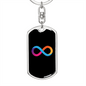 Internet Computer (ICP) Crypto Cryptocurrency Keychain Stainless Steel or 18k Gold Dog Tag Keyring-Express Your Love Gifts