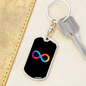 Internet Computer (ICP) Crypto Cryptocurrency Keychain Stainless Steel or 18k Gold Dog Tag Keyring-Express Your Love Gifts
