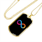 Internet Computer (ICP) Crypto Necklace Stainless Steel or 18k Gold Dog Tag 24" Chain-Express Your Love Gifts