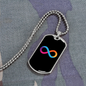 Internet Computer (ICP) Crypto Necklace Stainless Steel or 18k Gold Dog Tag 24" Chain-Express Your Love Gifts
