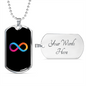 Internet Computer (ICP) Crypto Necklace Stainless Steel or 18k Gold Dog Tag 24" Chain-Express Your Love Gifts