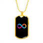 Internet Computer (ICP) Crypto Necklace Stainless Steel or 18k Gold Dog Tag 24" Chain-Express Your Love Gifts