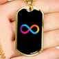Internet Computer (ICP) Crypto Necklace Stainless Steel or 18k Gold Dog Tag 24" Chain-Express Your Love Gifts
