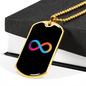 Internet Computer (ICP) Crypto Necklace Stainless Steel or 18k Gold Dog Tag 24" Chain-Express Your Love Gifts