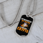Introverted Crypto Crypto Necklace Stainless Steel or 18k Gold Dog Tag 24" Chain-Express Your Love Gifts