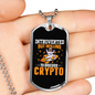 Introverted Crypto Crypto Necklace Stainless Steel or 18k Gold Dog Tag 24" Chain-Express Your Love Gifts