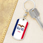 Iowa State Flag Keychain Dog Tag Stainless Steel or 18k Gold-Express Your Love Gifts