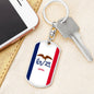 Iowa State Flag Keychain Dog Tag Stainless Steel or 18k Gold-Express Your Love Gifts