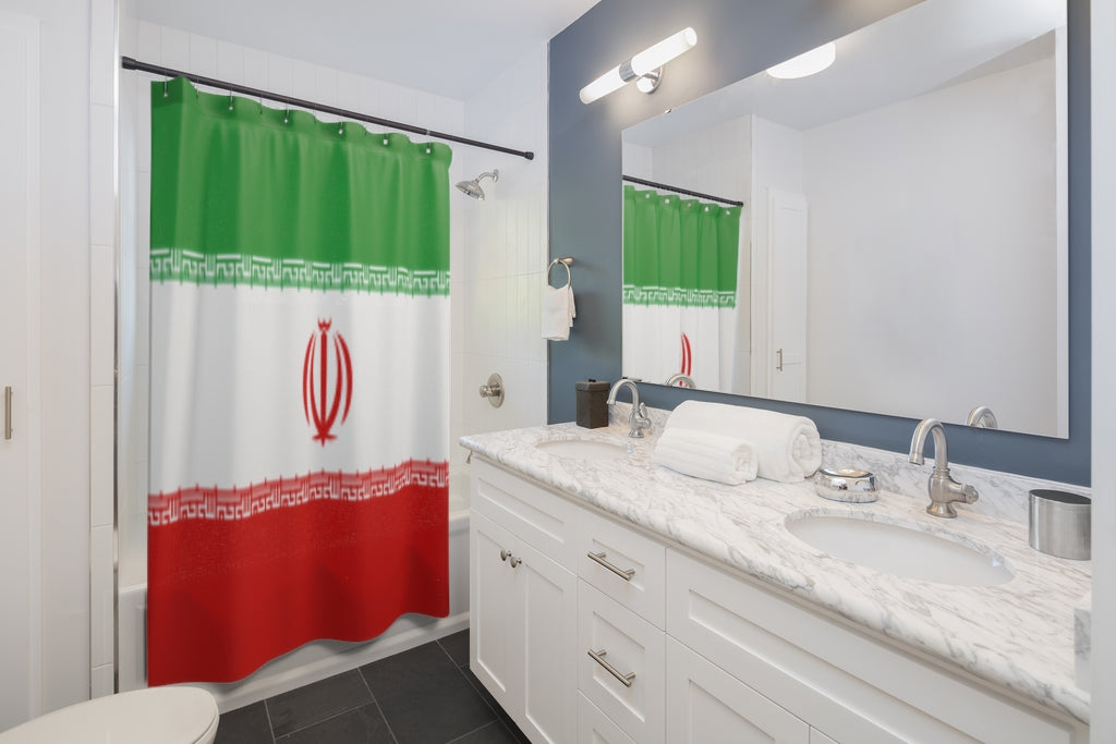 Iran Flag Stylish Design 71" x 74" Elegant Waterproof Shower Curtain for a Spa-like Bathroom Paradise Exceptional Craftsmanship-Express Your Love Gifts