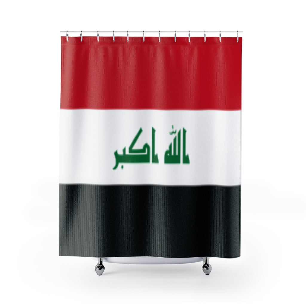 Iraq Flag Stylish Design 71" x 74" Elegant Waterproof Shower Curtain for a Spa-like Bathroom Paradise Exceptional Craftsmanship-Express Your Love Gifts
