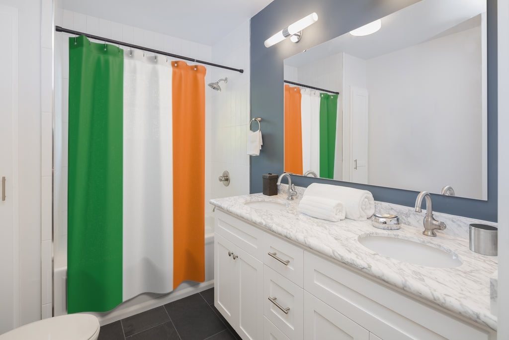 Ireland Flag Stylish Design 71" x 74" Elegant Waterproof Shower Curtain for a Spa-like Bathroom Paradise Exceptional Craftsmanship-Express Your Love Gifts