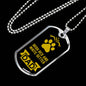 Irish Red And White Setter Dad Dog Necklace Stainless Steel or 18k Gold Dog Tag W 24" Dog Owner Lover-Express Your Love Gifts
