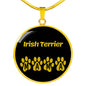 Irish Terrier Mama Circle Necklace Stainless Steel or 18k Gold 18-22" Dog Owner Lover-Express Your Love Gifts