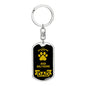 Irish Wolfhound Keychain Stainless Steel or 18k Gold-Express Your Love Gifts