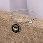 Irish Wolfhound Mom Bracelet Stainless Steel or 18k Gold Circle Bangle-Express Your Love Gifts