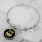 Irish Wolfhound Mom Bracelet Stainless Steel or 18k Gold Circle Bangle-Express Your Love Gifts
