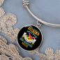 Irish Wolfhound Mom Bracelet Stainless Steel or 18k Gold Circle Bangle-Express Your Love Gifts