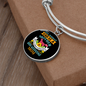 Irish Wolfhound Mom Bracelet Stainless Steel or 18k Gold Circle Bangle-Express Your Love Gifts