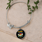 Irish Wolfhound Mom Bracelet Stainless Steel or 18k Gold Circle Bangle-Express Your Love Gifts