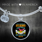 Irish Wolfhound Mom Bracelet Stainless Steel or 18k Gold Circle Bangle-Express Your Love Gifts