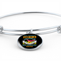 Irish Wolfhound Mom Bracelet Stainless Steel or 18k Gold Circle Bangle-Express Your Love Gifts