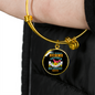 Irish Wolfhound Mom Bracelet Stainless Steel or 18k Gold Circle Bangle-Express Your Love Gifts