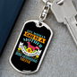 Irish Wolfhound Mom Keychain Stainless Steel or 18k Gold Dog Tag Keyring-Express Your Love Gifts