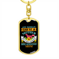 Irish Wolfhound Mom Keychain Stainless Steel or 18k Gold Dog Tag Keyring-Express Your Love Gifts