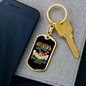 Irish Wolfhound Mom Keychain Stainless Steel or 18k Gold Dog Tag Keyring-Express Your Love Gifts