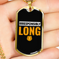 Irresponsibly Wrong Crypto Necklace Stainless Steel or 18k Gold Dog Tag 24" Chain-Express Your Love Gifts