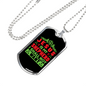 Is My Shepherd Christian Necklace Stainless Steel or 18k Gold Dog Tag 24" Chain-Express Your Love Gifts