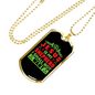 Is My Shepherd Christian Necklace Stainless Steel or 18k Gold Dog Tag 24" Chain-Express Your Love Gifts