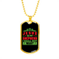 Is My Shepherd Christian Necklace Stainless Steel or 18k Gold Dog Tag 24" Chain-Express Your Love Gifts