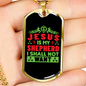 Is My Shepherd Christian Necklace Stainless Steel or 18k Gold Dog Tag 24" Chain-Express Your Love Gifts